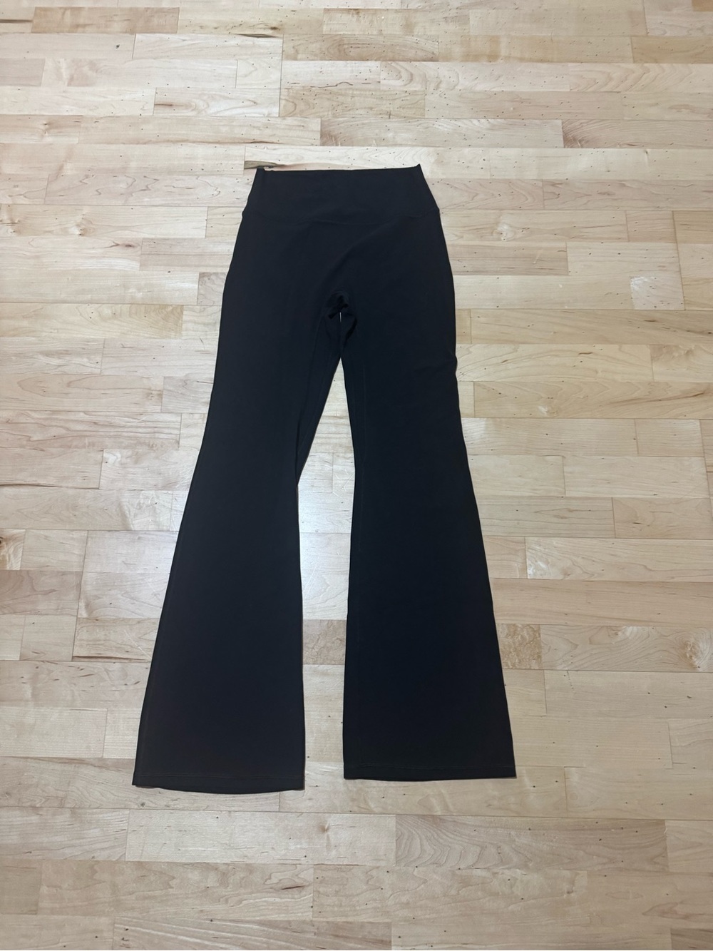 High-Rise Black Boot-Cut Performance Pants